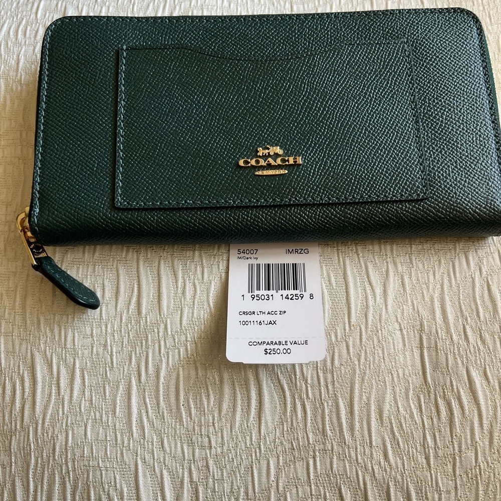Coach Green Leather Wallet